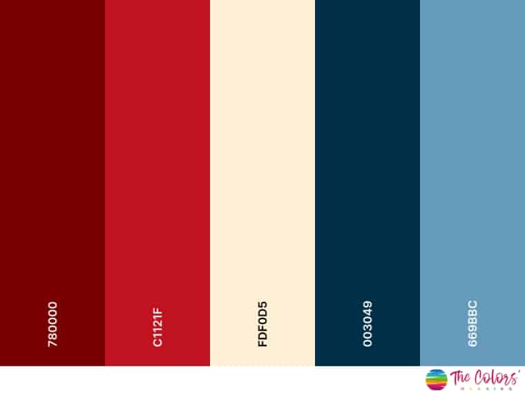 blue and red color palette