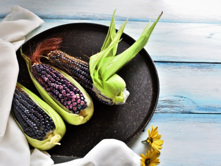 Blue corn cobs