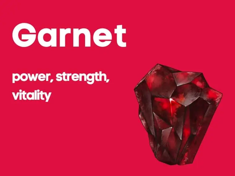 garnet birthstone for January