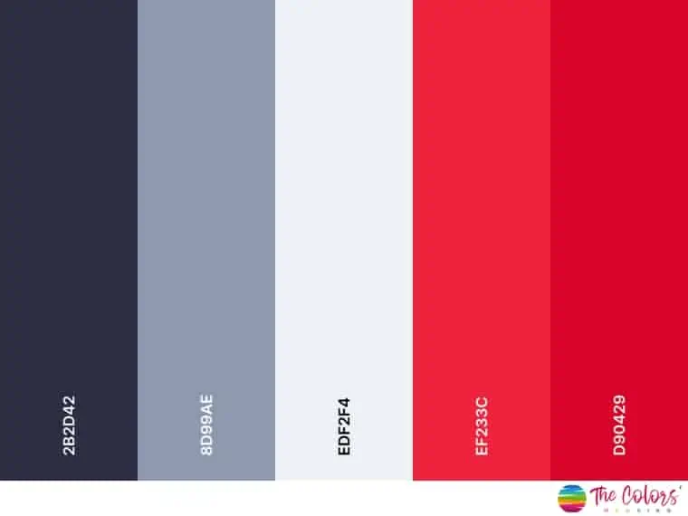 red and gray color palette