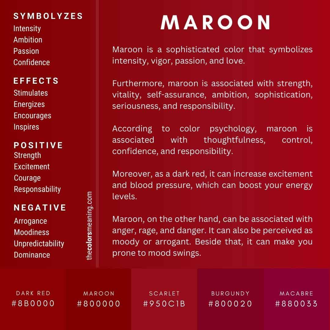 meaning of maroon color