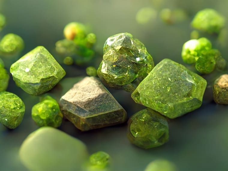 Peridot gemstones