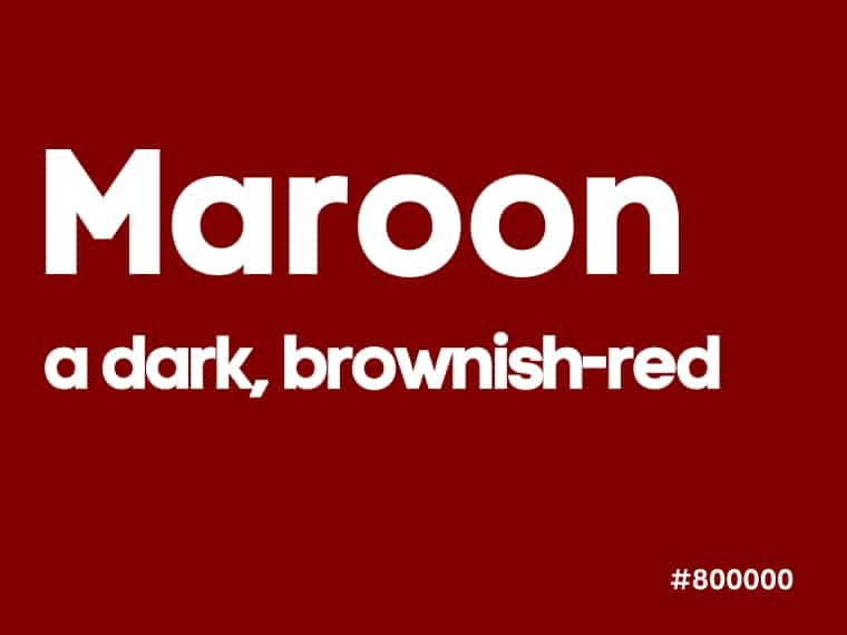 what color is maroon