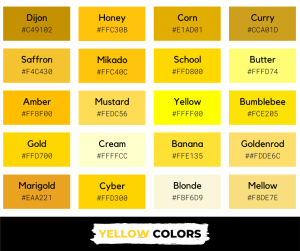 List of Colors: 1000 Colors with Names, Hex, RGB, & CMYK