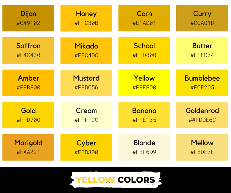 List of Colors: 1000 Colors with Names, Hex, RGB, & CMYK