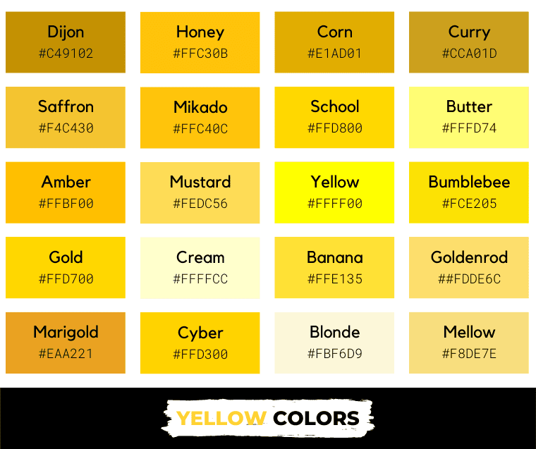 List Of Colors: 1000 Colors With Names, Hex, RGB, CMYK, 43% OFF