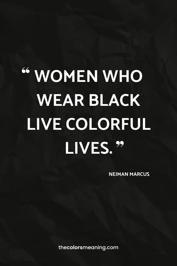 black color quote