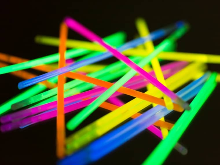 colorful neon sticks