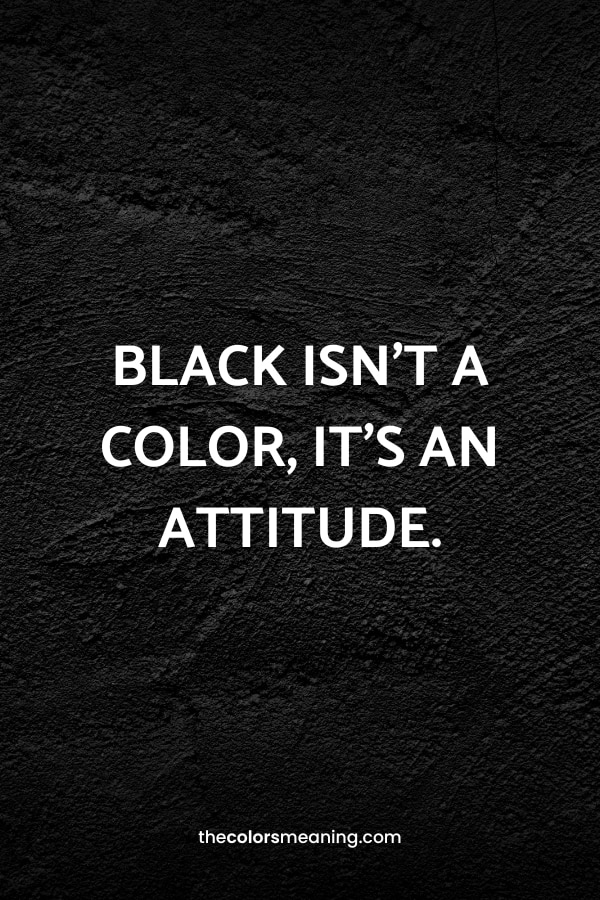 quote about color black