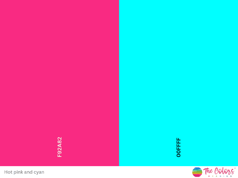 Hot pink and cyan
