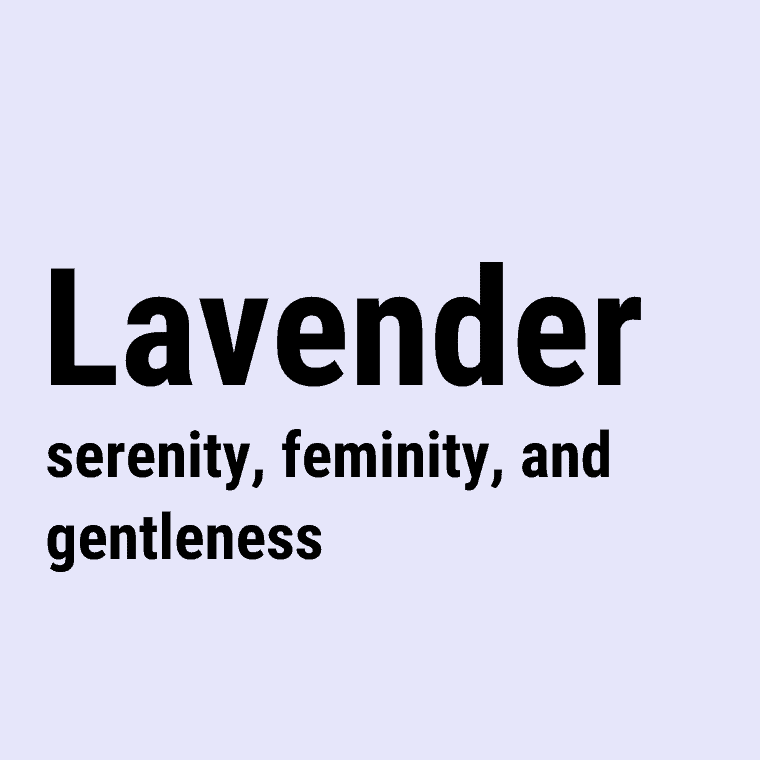 Lavender color meaning