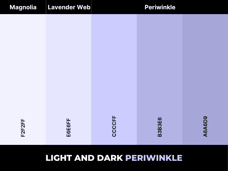 Light and dark periwinkle color