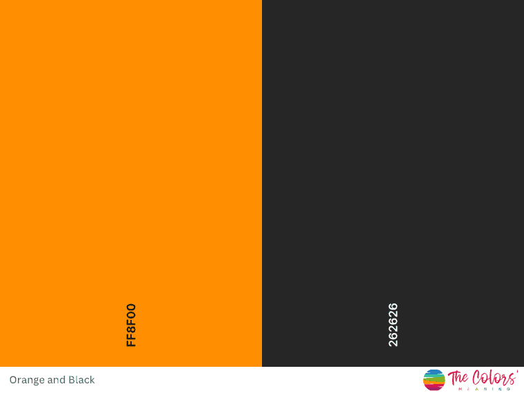 Orange and black