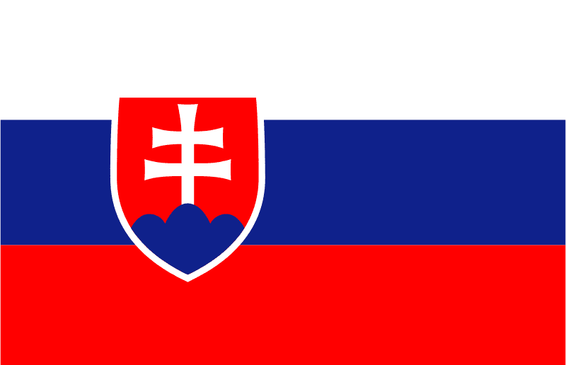 The white blue red flag of Slovenia