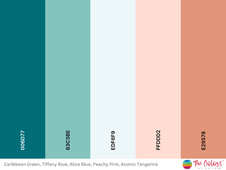 pink orange green color palette