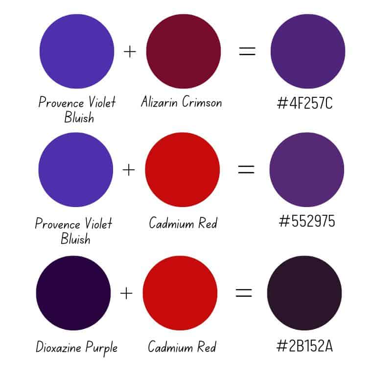 What color do red and purple make when mixed together