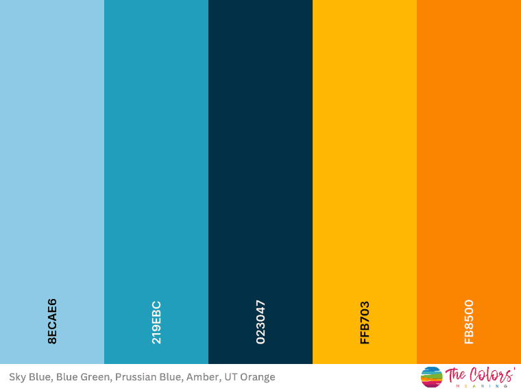 blue and orange color palette