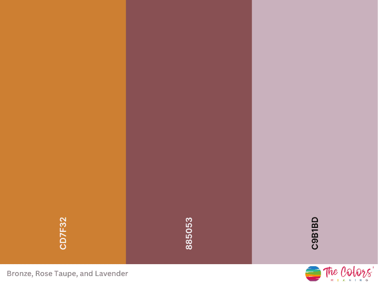 bronze and lavender color palette