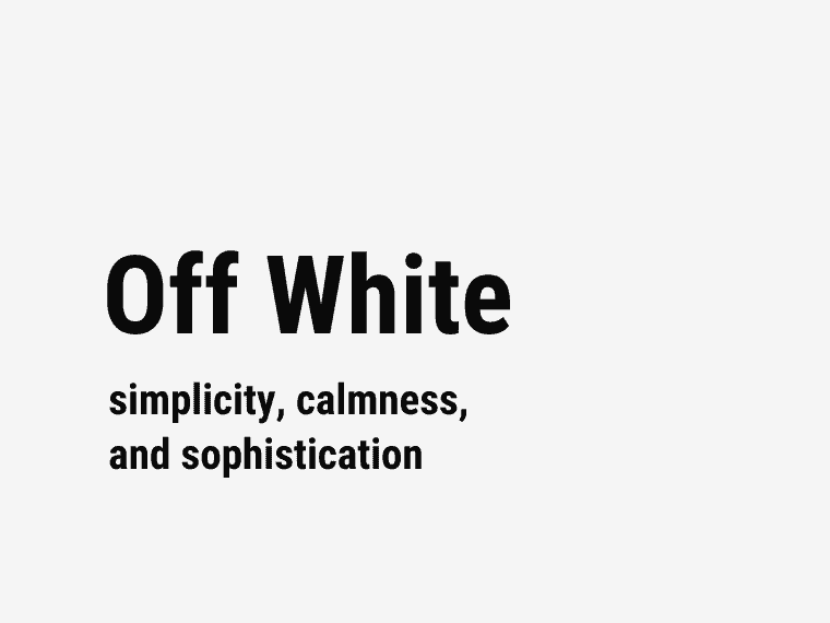 Off white color meaning