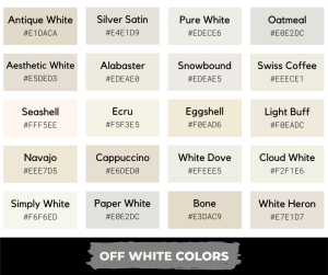 Off White Color: Meaning, Shades, and Color Codes