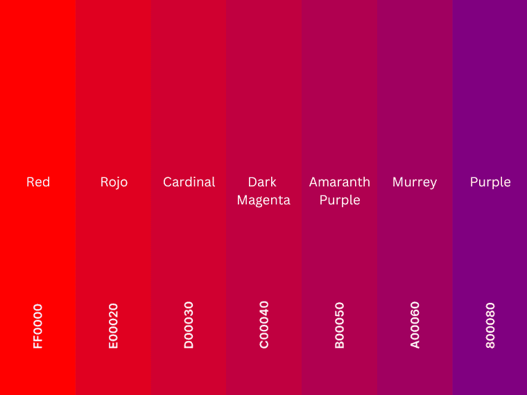 Red purple gradient colors