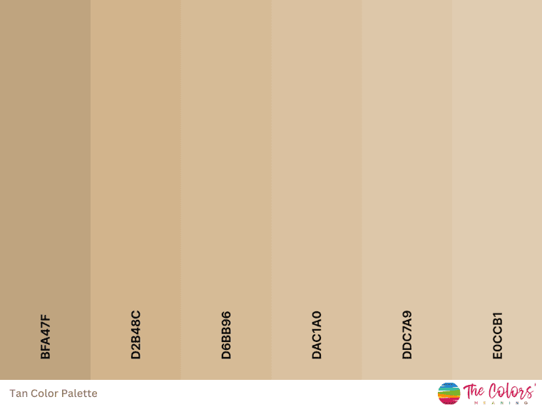 Tan color palette