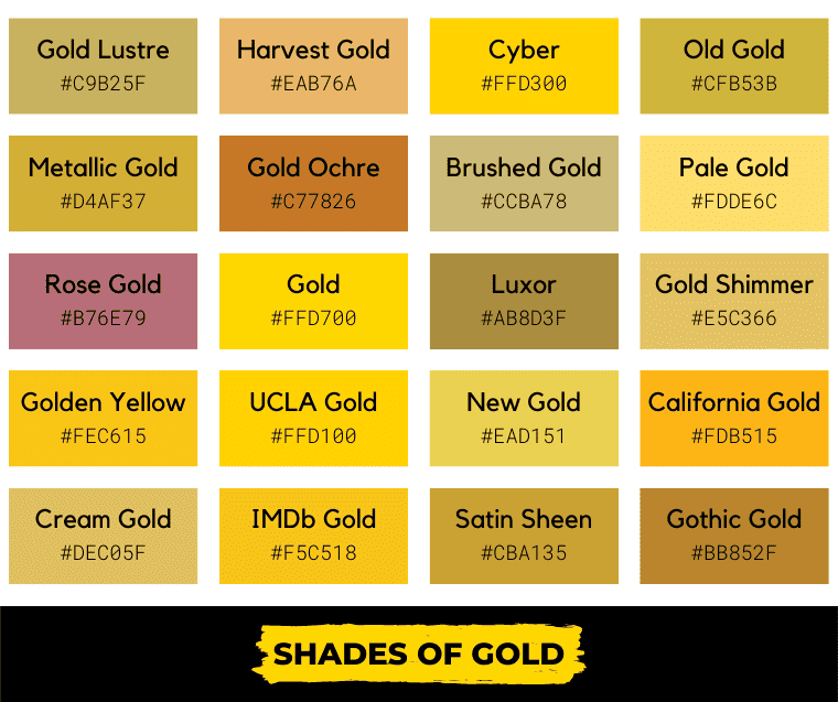 shades of gold