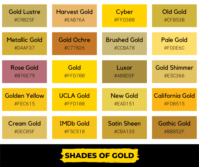 Best Color Combinations For Gold at Jack Erica blog