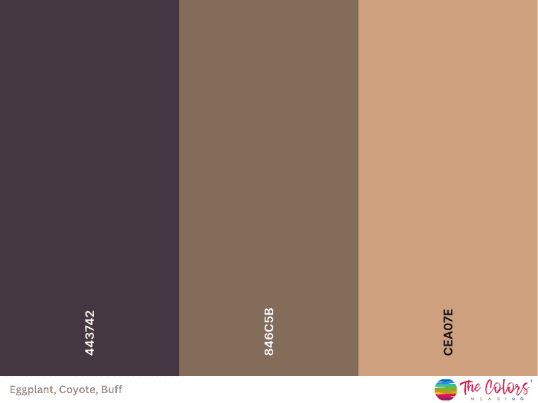 light brown match with eggplant