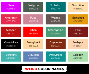 24 Weird Color Names You've Never Heard Of (2024)