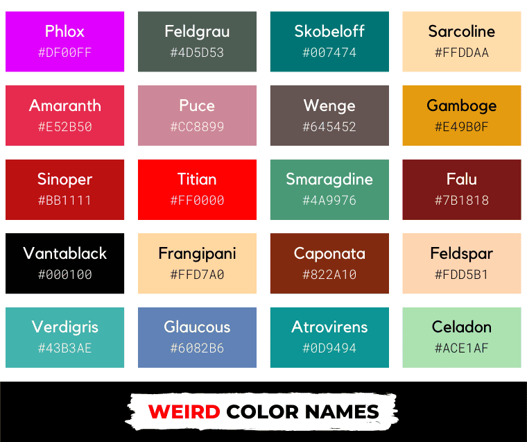 weird color names