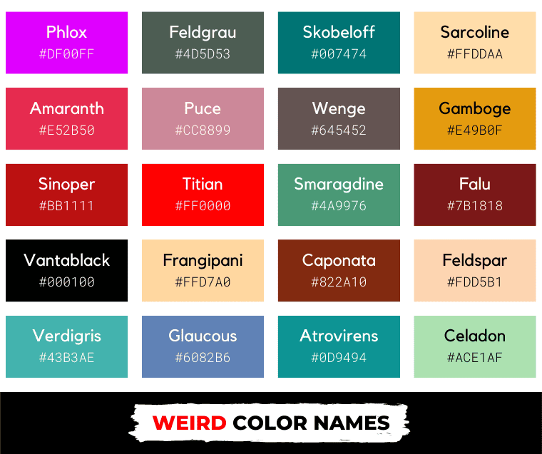 24 Weird Color Names You ve Never Heard Of 2024 