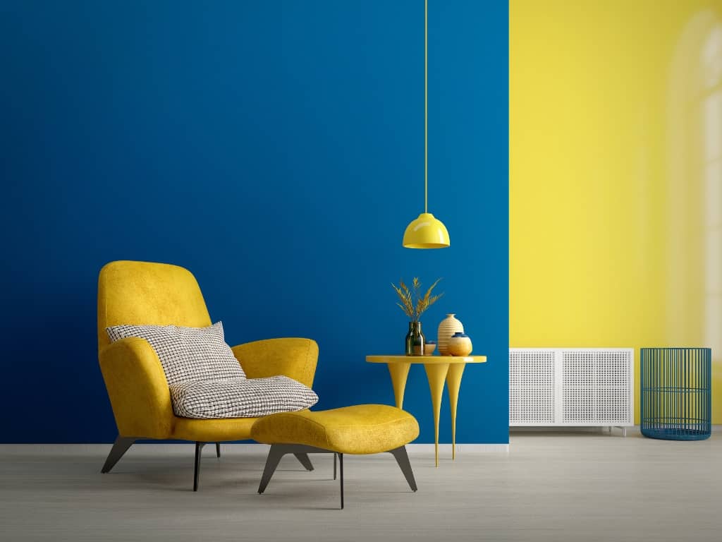Blue is one of the prettiest colors that go with yellow