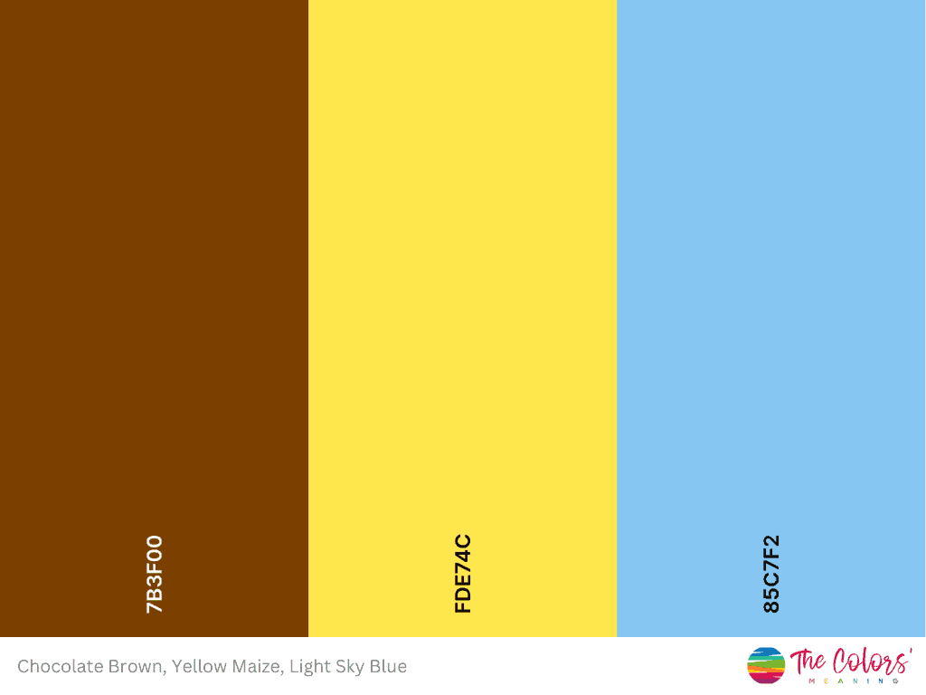 chocolate brown and yellow color palette