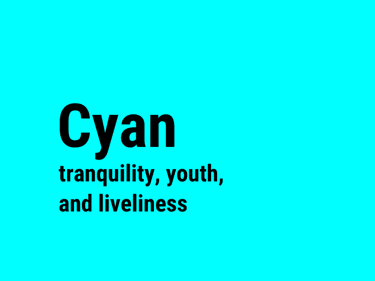 cyan color meaning