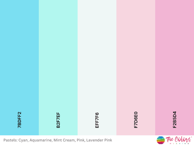 pastel cyan color palette