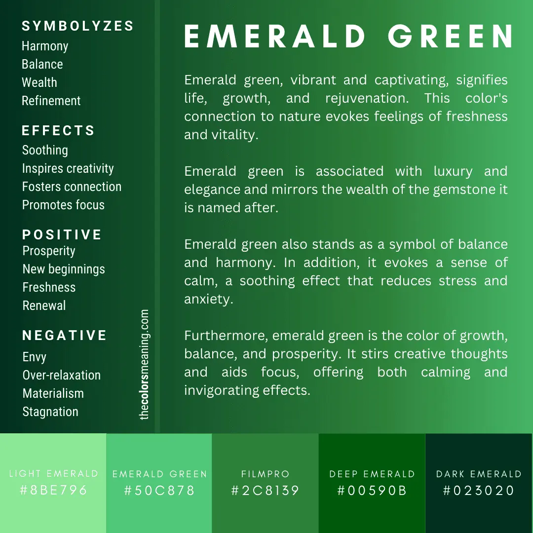 Emerald Green Color Meaning Symbolism And Shades