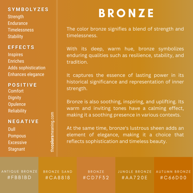 20 Shades of Bronze Color