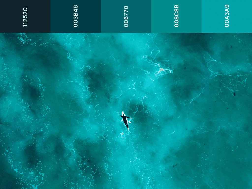 dark teal color palette