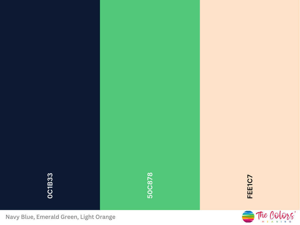 emerald green and navy blue color combination