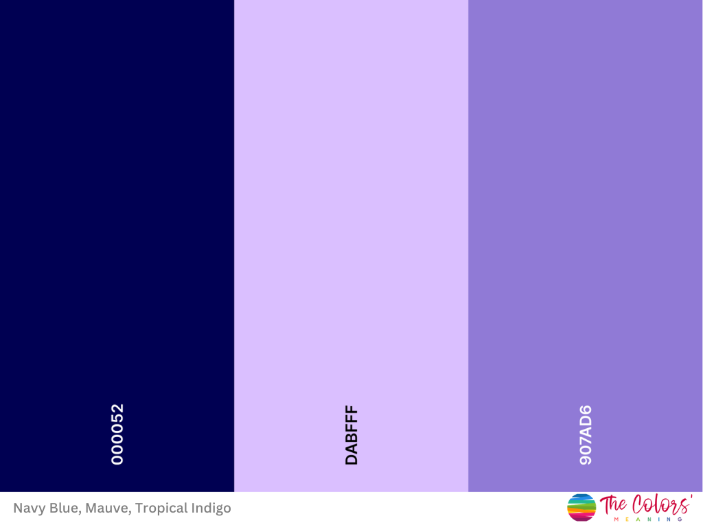 mauve and navy blue color palette