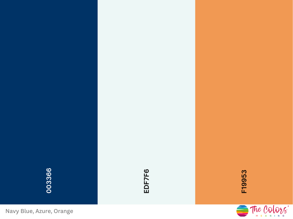 orange and navy blue color palette