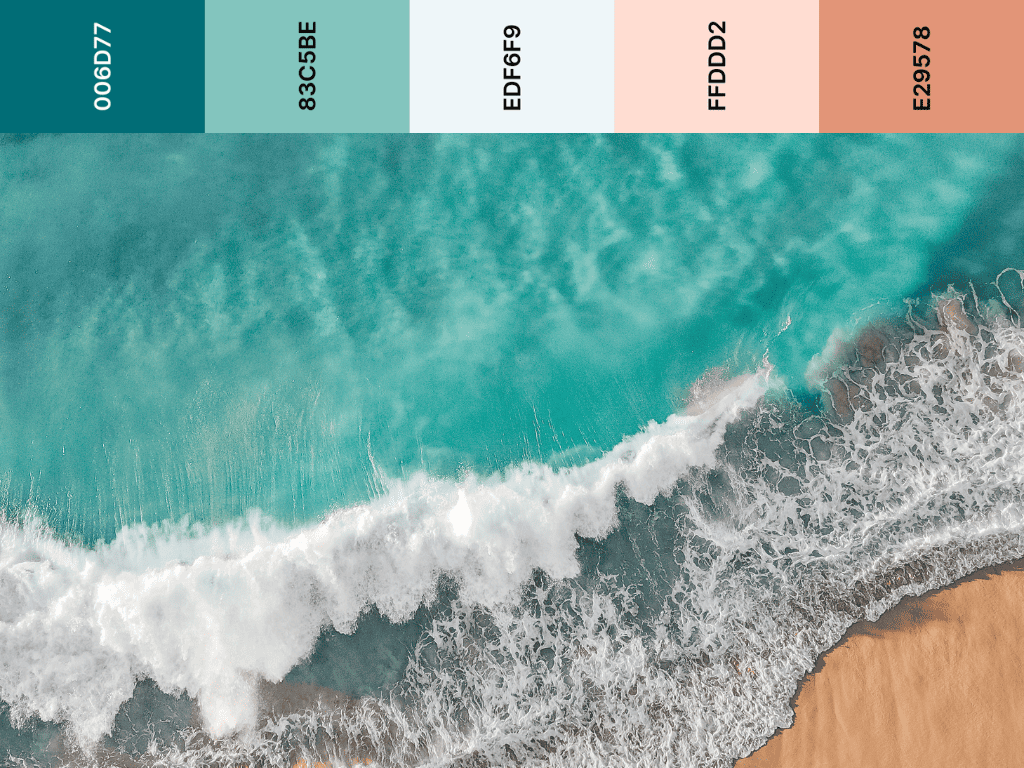 brown and teal color palette in nature