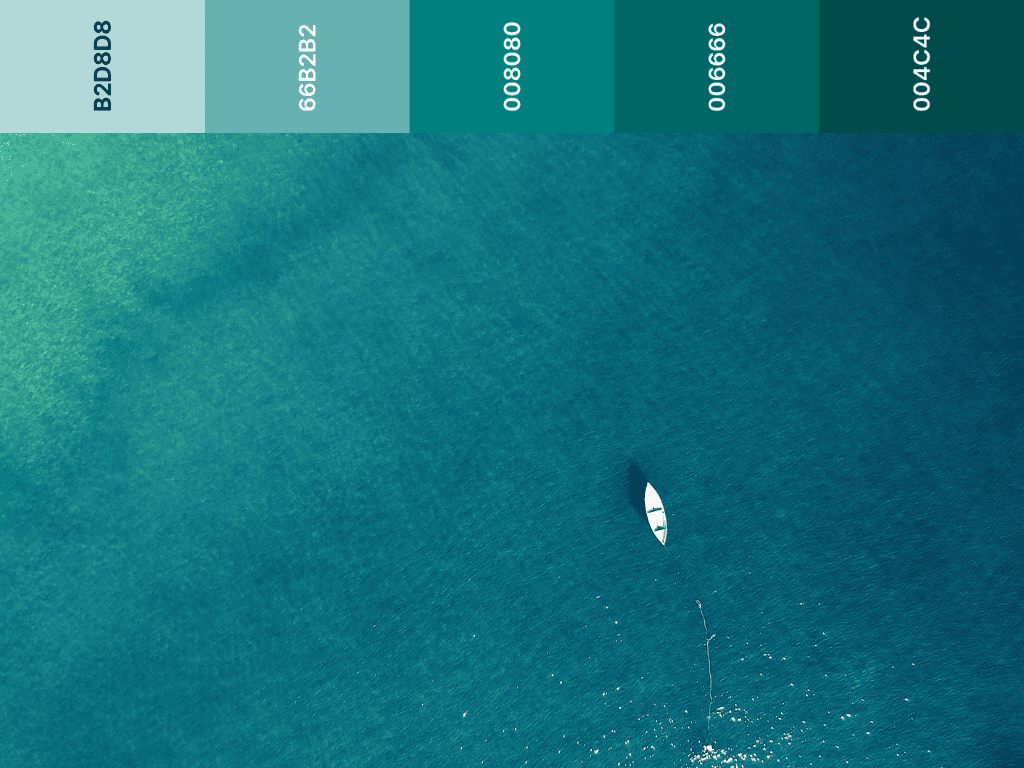 shades of teal color palette