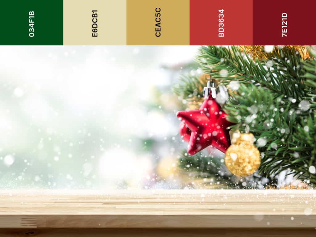 Christmas color palettes