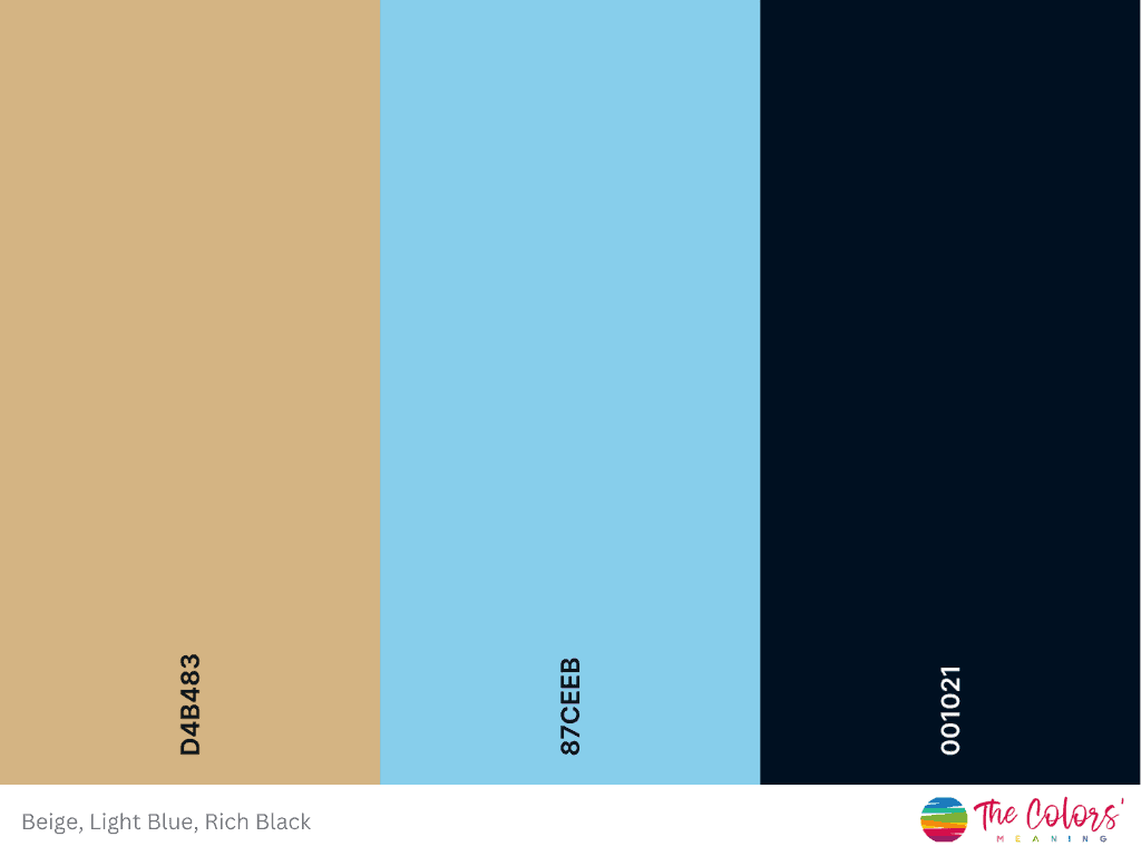 beige and light blue color palette