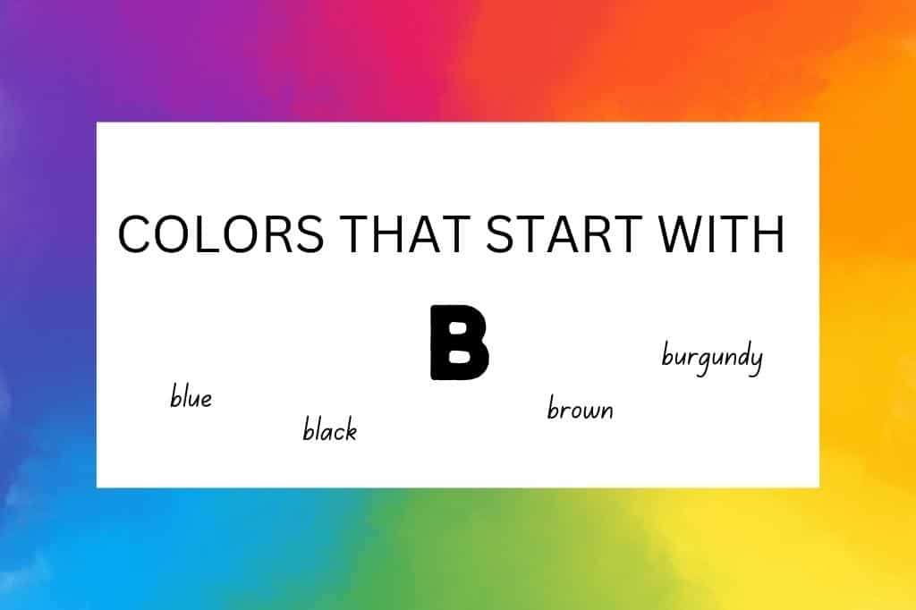 colors that start with B