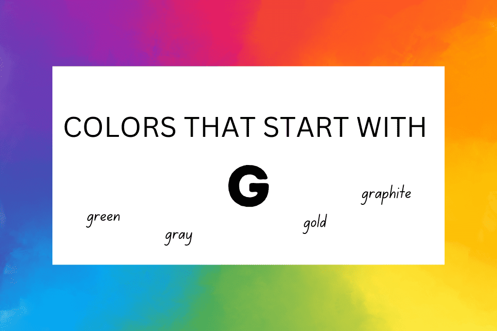 colors that start with G