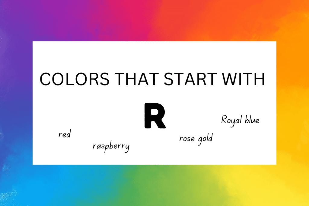 Colors that start with R