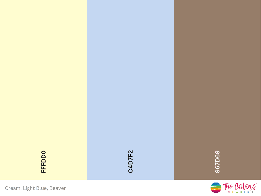 cream and light blue color palette